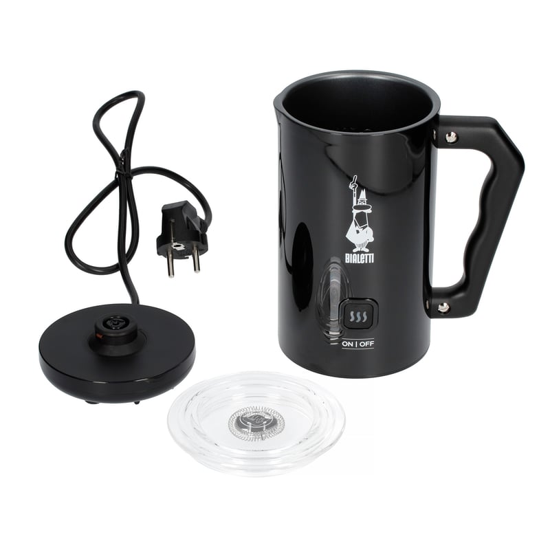 Bialetti Milk Frother MKF02 Nero - Elektryczny spieniacz do mleka Czarny