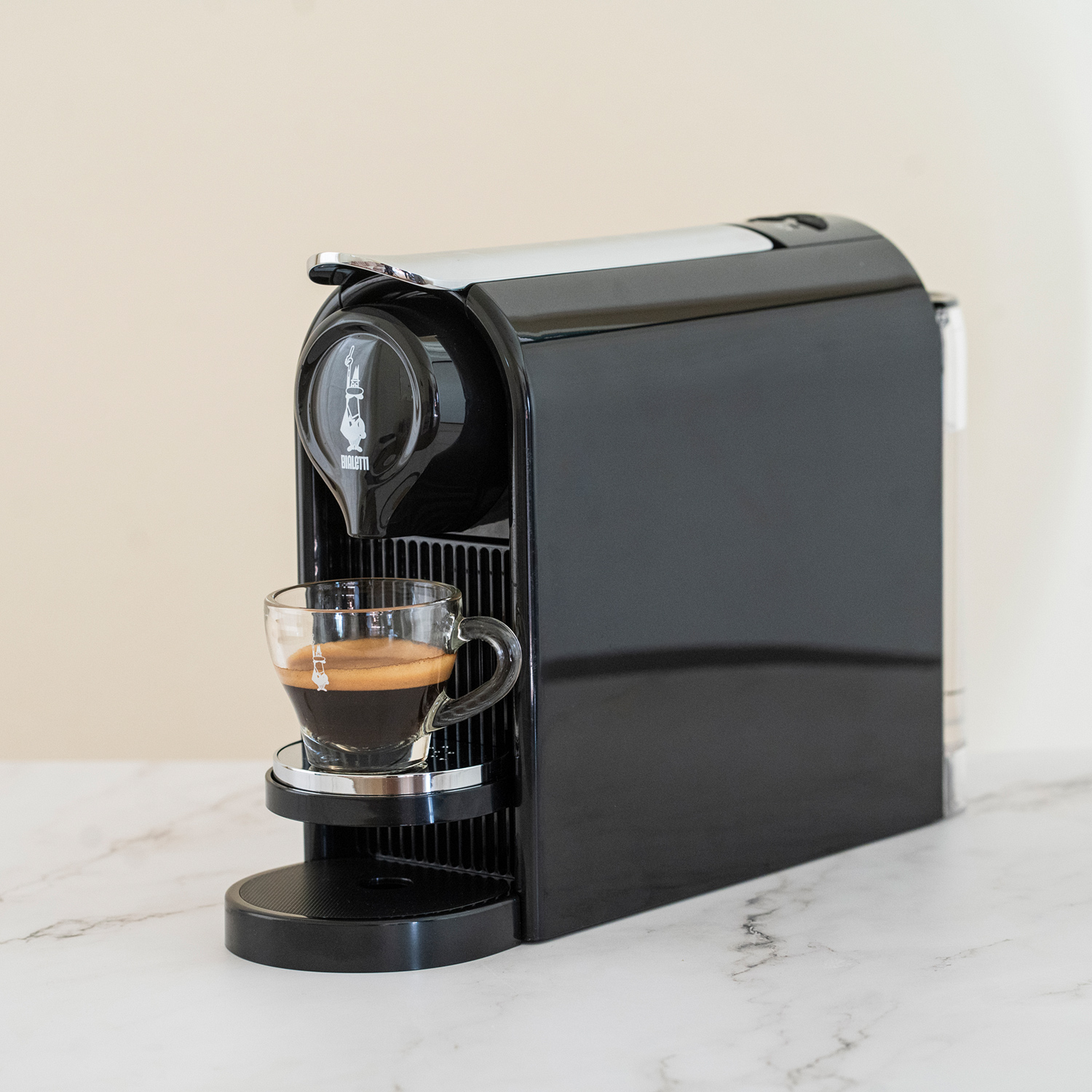 Bialetti - Capsule Coffee Maker Gioia Plus - Black + 48 capsule NAPOLI