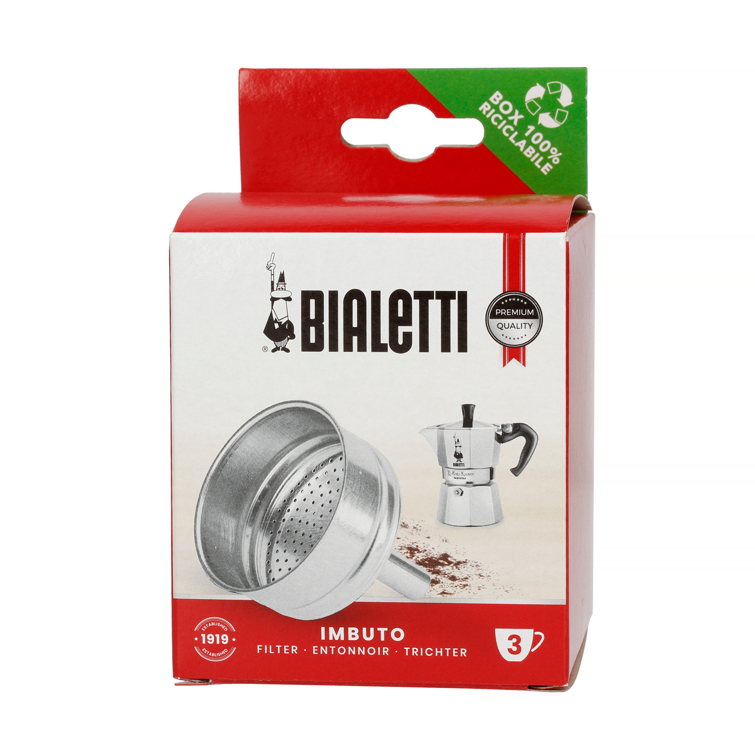 Bialetti Spare funnel for aluminium espresso makers 3tz