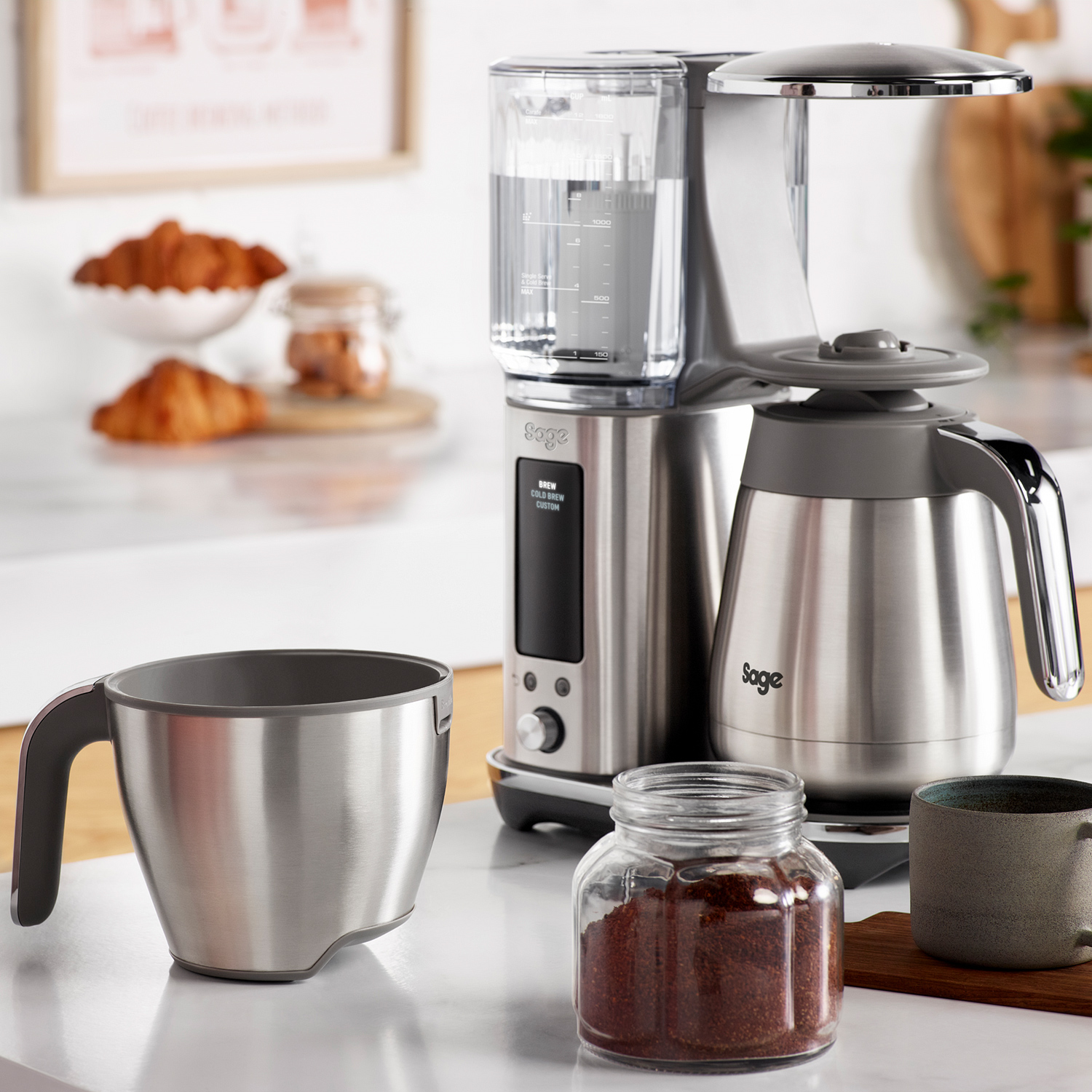 Sage - the Luxe Brewer Thermal - Filter Coffee Maker SDC465BSS - Silver