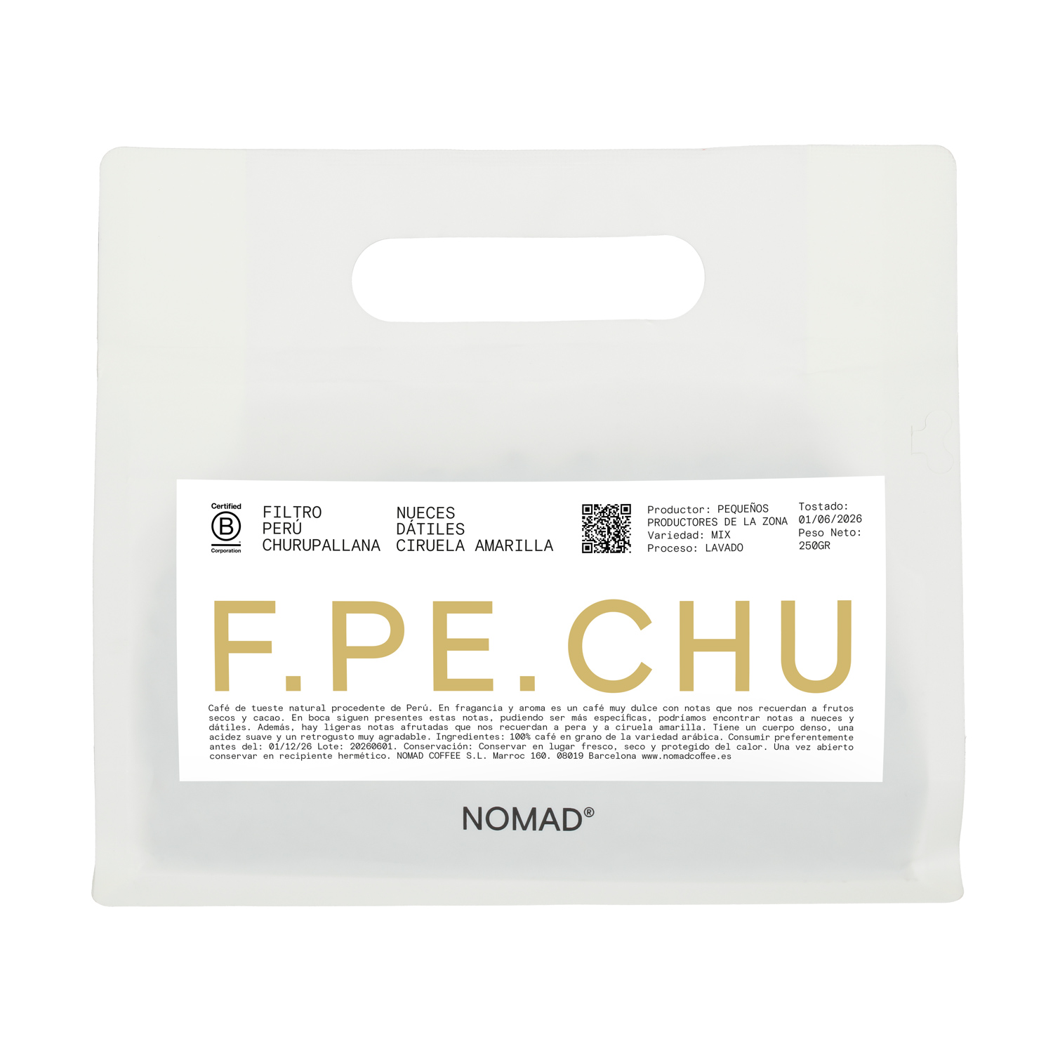 Nomad - kawa ziarnista Peru Monobamba Churupallana Washed Filter 250 g