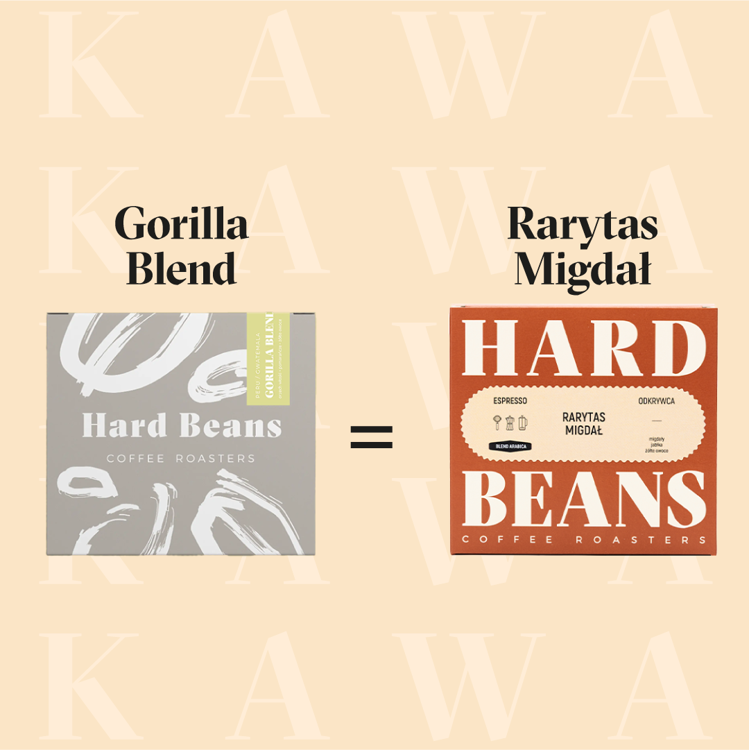 Hard Beans - kawa ziarnista RARYTAS MIGDAŁ Espresso 1 kg Hard Beans - kawa ziarnista RARYTAS MIGDAŁ Espresso 1 kg