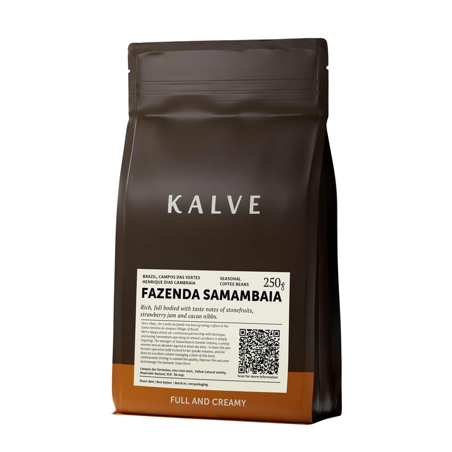 Kalve - Brazylia Fazenda Samambaia Anaerobic Natural Filter 250g (outlet)