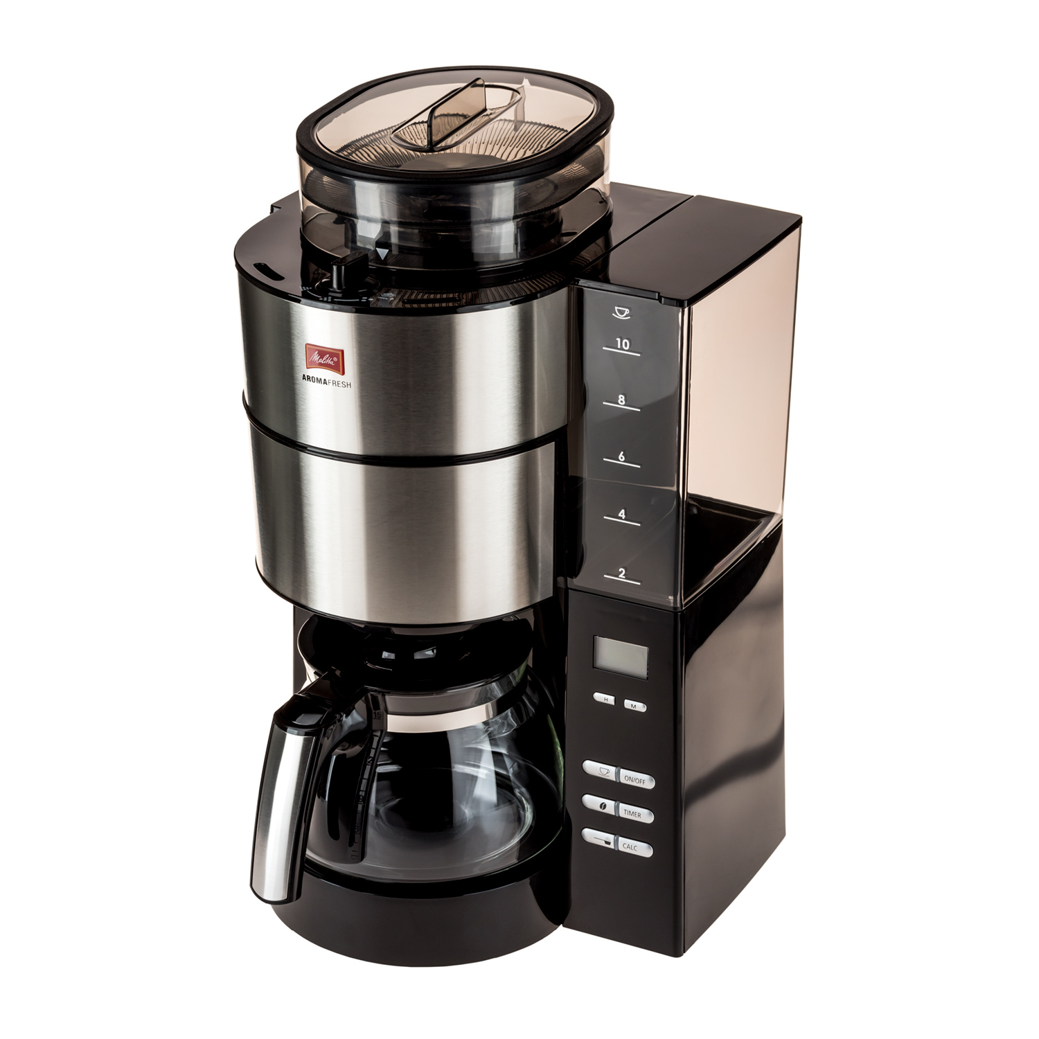 Melitta Aromafresh Black - Filter Coffee Machine with Grinder