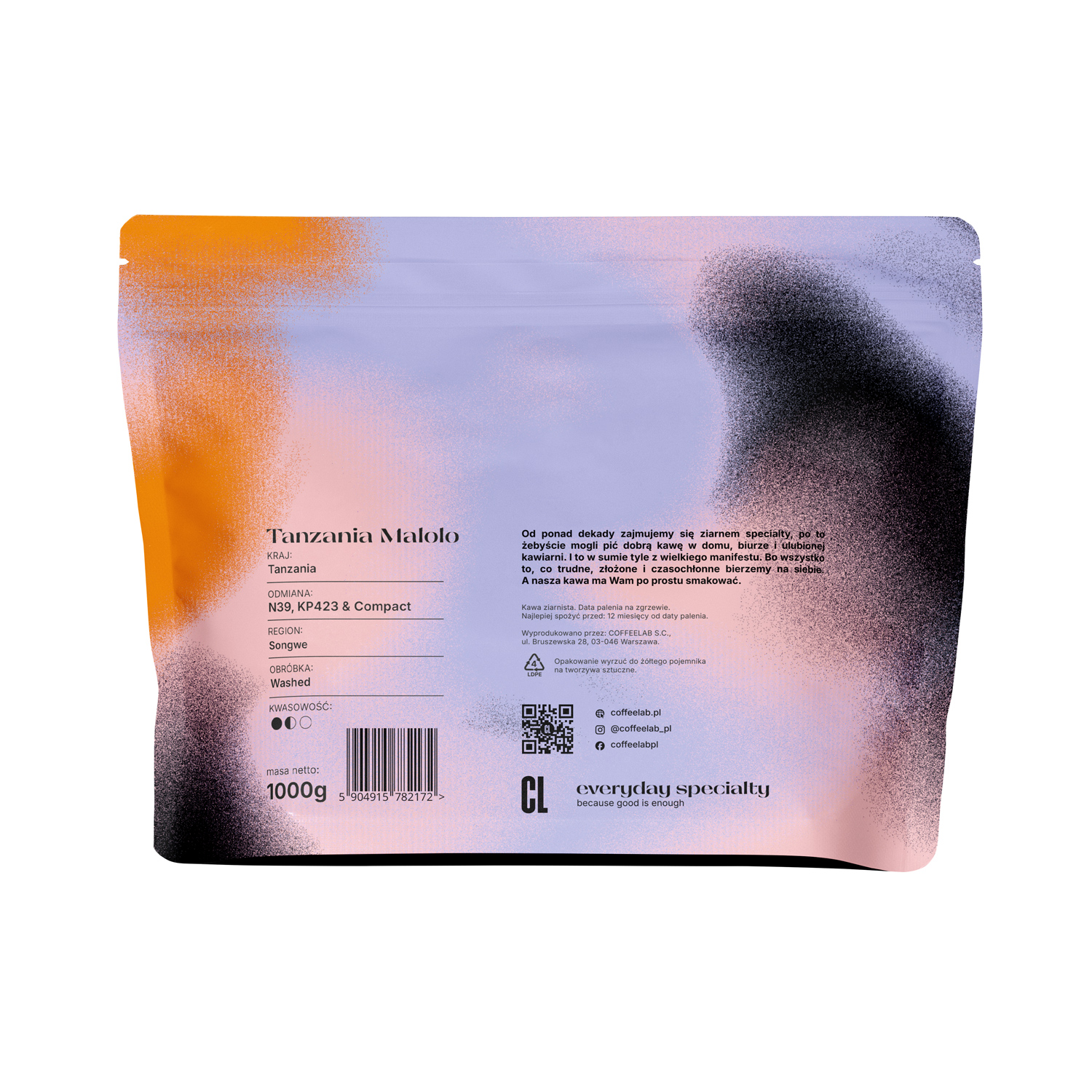 ESPRESSO MIESIĄCA: COFFEELAB - kawa ziarnista Tanzania Malolo Washed Espresso 1 kg