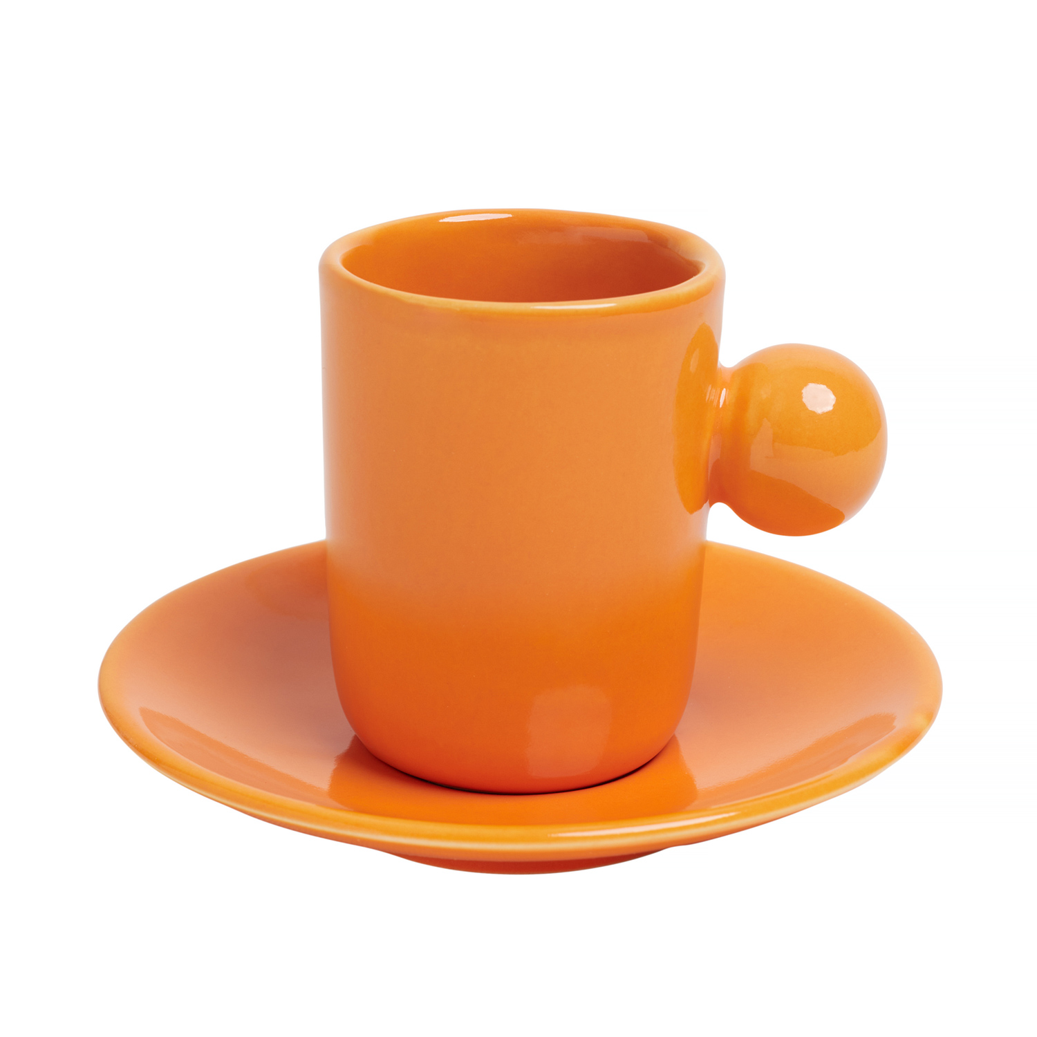 Ceramics 36 - Filiżanka i spodek ceramiczny Arch 110ml pomarańczowy