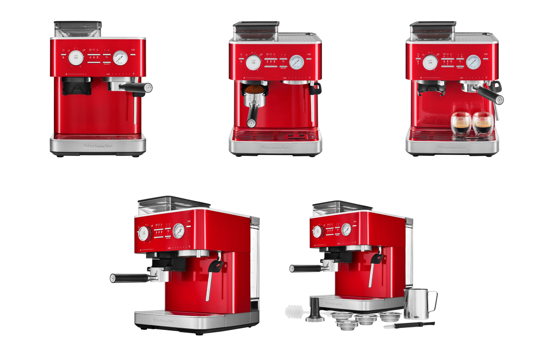 KitchenAid - Ekspres kolbowy czerwony