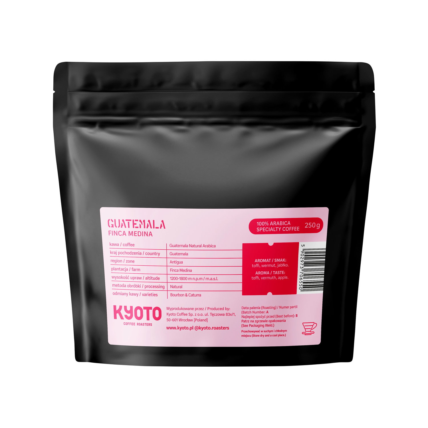 KYOTO - kawa ziarnista Gwatemala Finca Medina Natural Filter 250 g