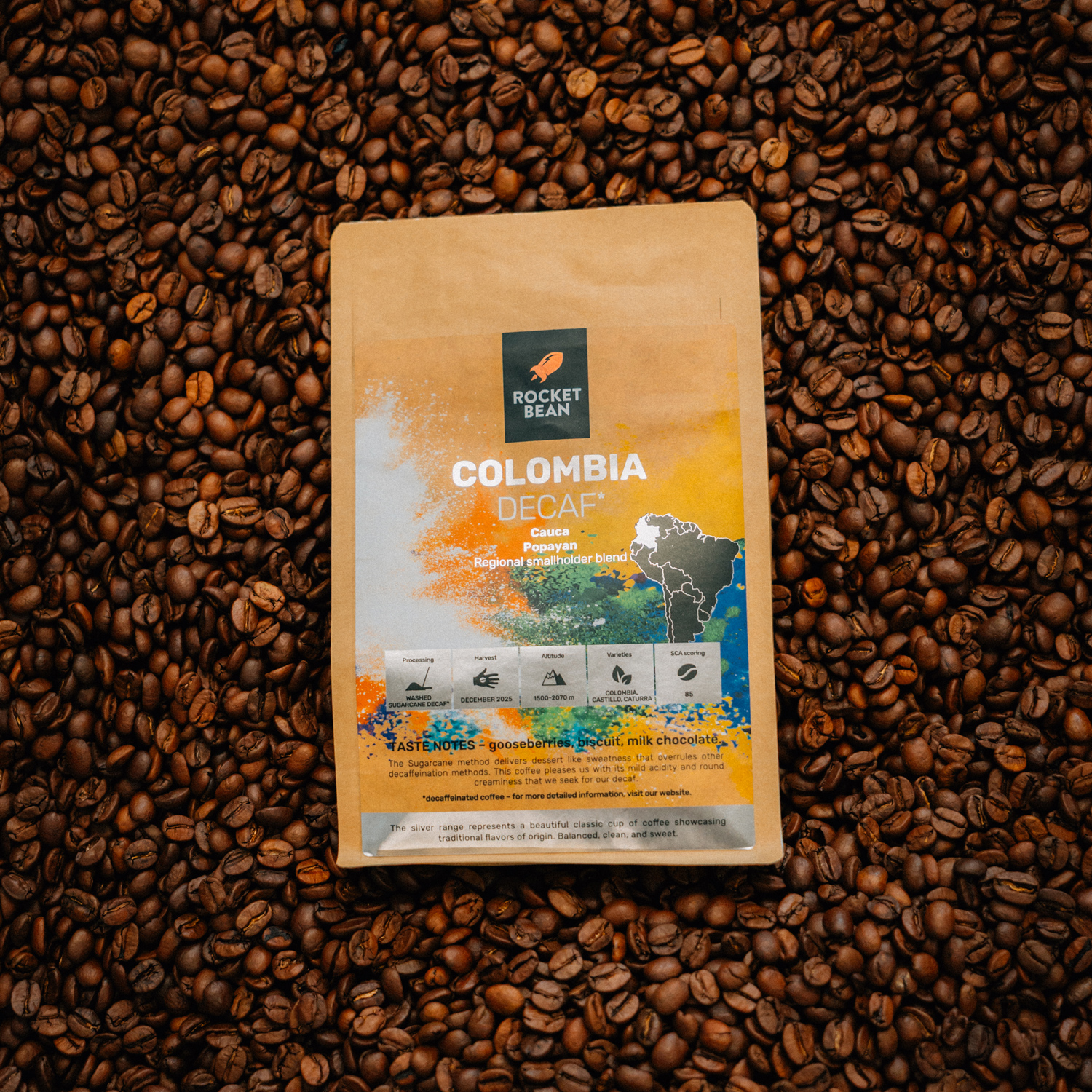 Rocket Bean - Kolumbia Cauca DECAF Filter 200g