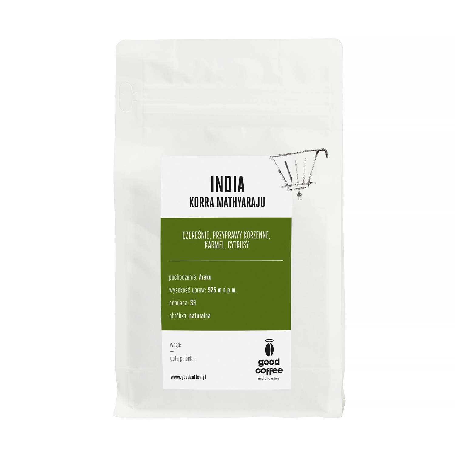 Good Coffee - kawa ziarnista Indie Korra Mathyaraju Natural Filter 250g