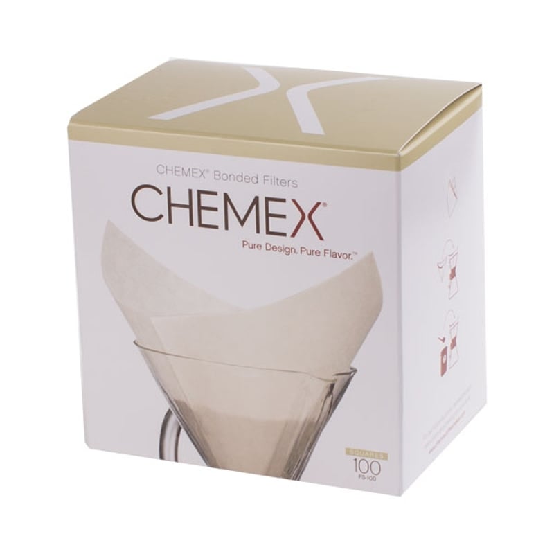 Chemex Square Paper Filters - White -  6, 8, 10 Cups