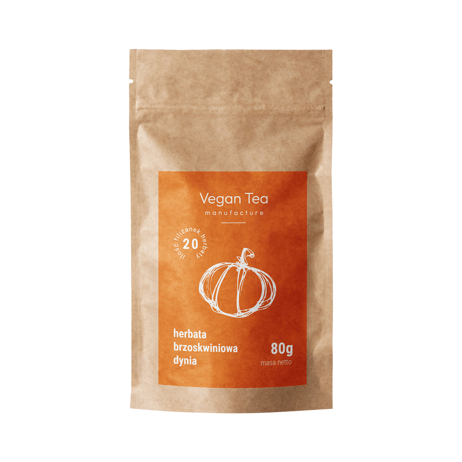 Vegan Tea - herbata rooibos sypana Brzoskwiniowa Dynia opakowanie uzupełniające 80 g
