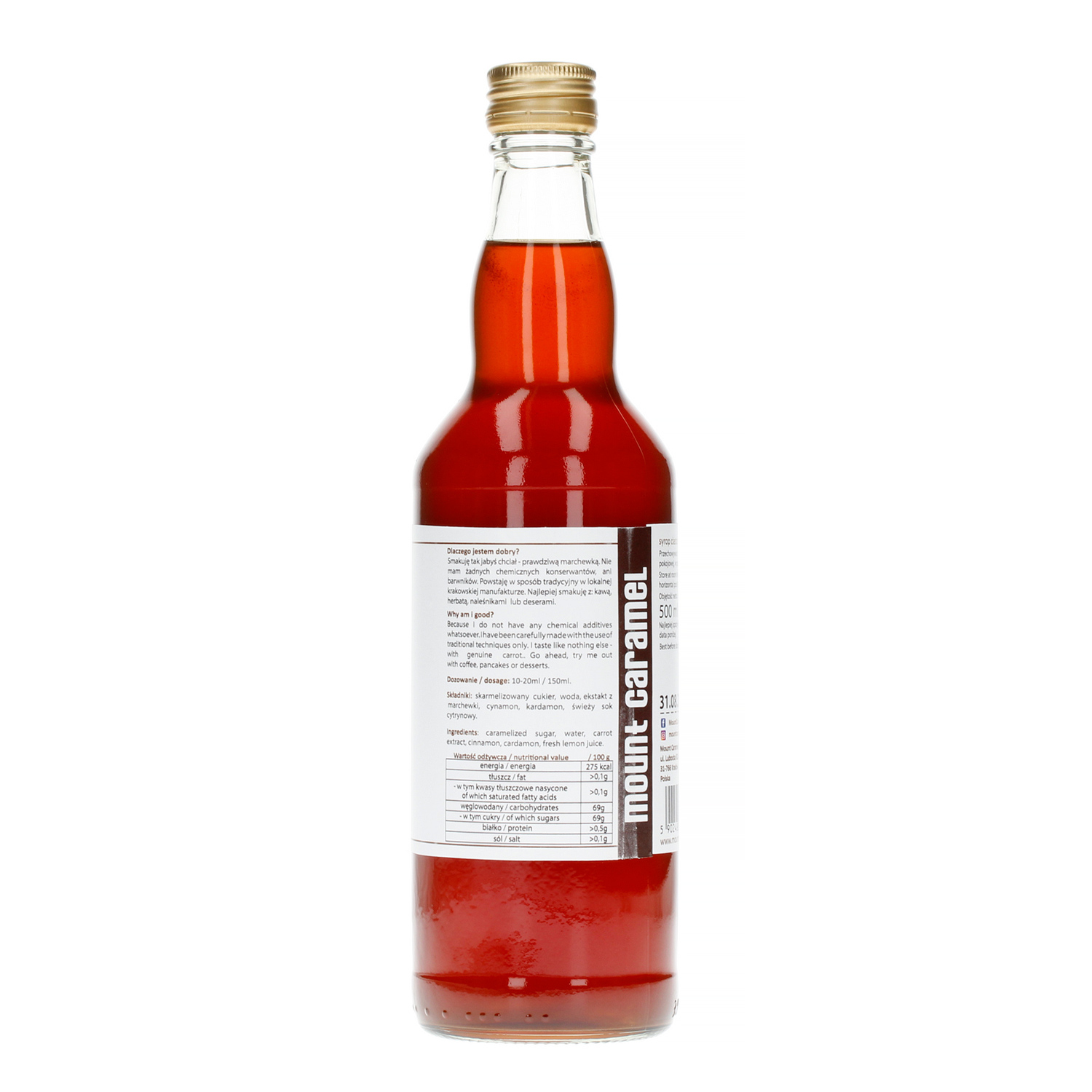 Mount Caramel Dobry Syrop - Ciasto Marchewkowe 500 ml