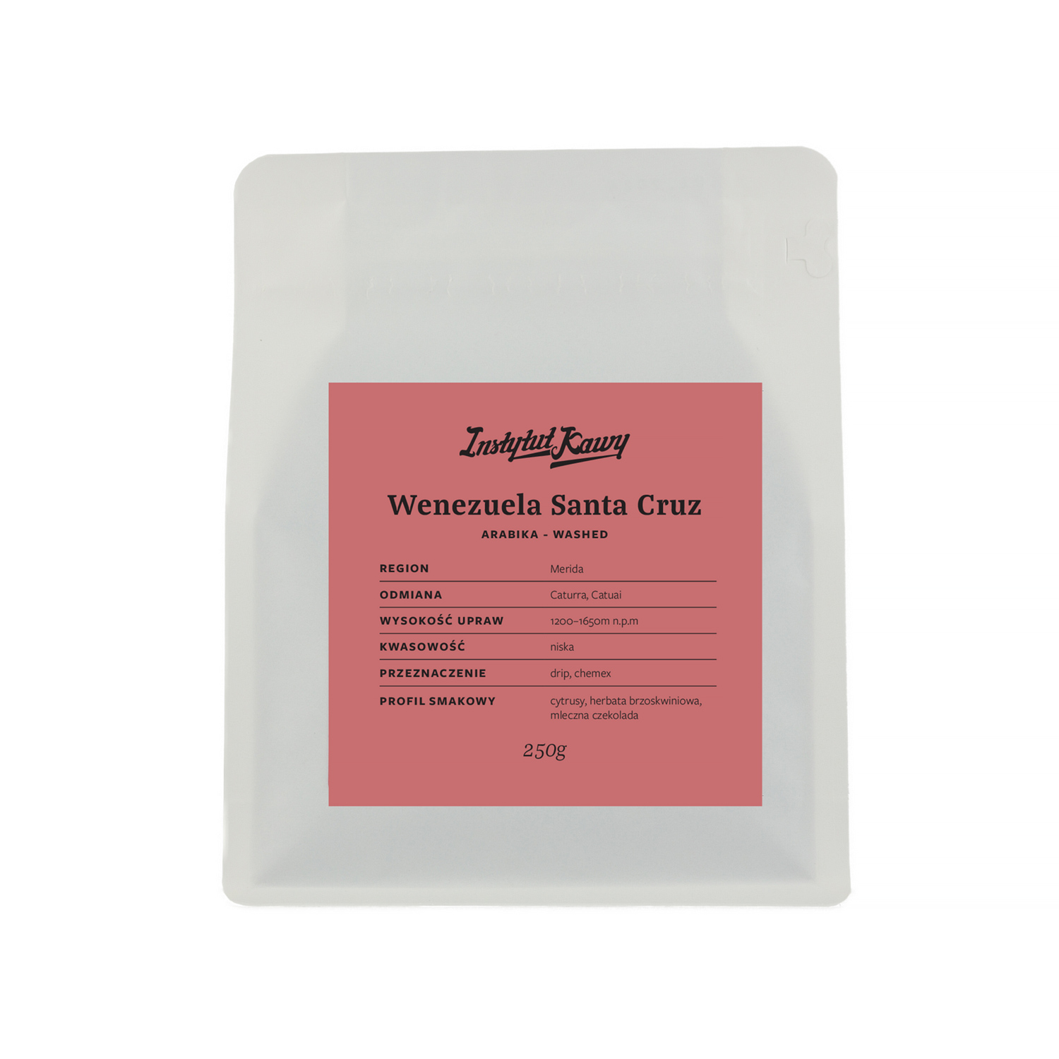 Instytut Kawy - kawa ziarnista Wenezuela Santa Cruz Washed Filter 250 g