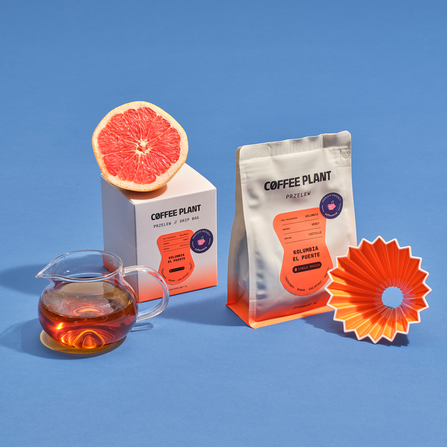 PRZELEW MIESIĄCA: COFFEE PLANT - kawa w saszetkach Kolumbia El Puente Honey Filter 10 saszetek 11 g