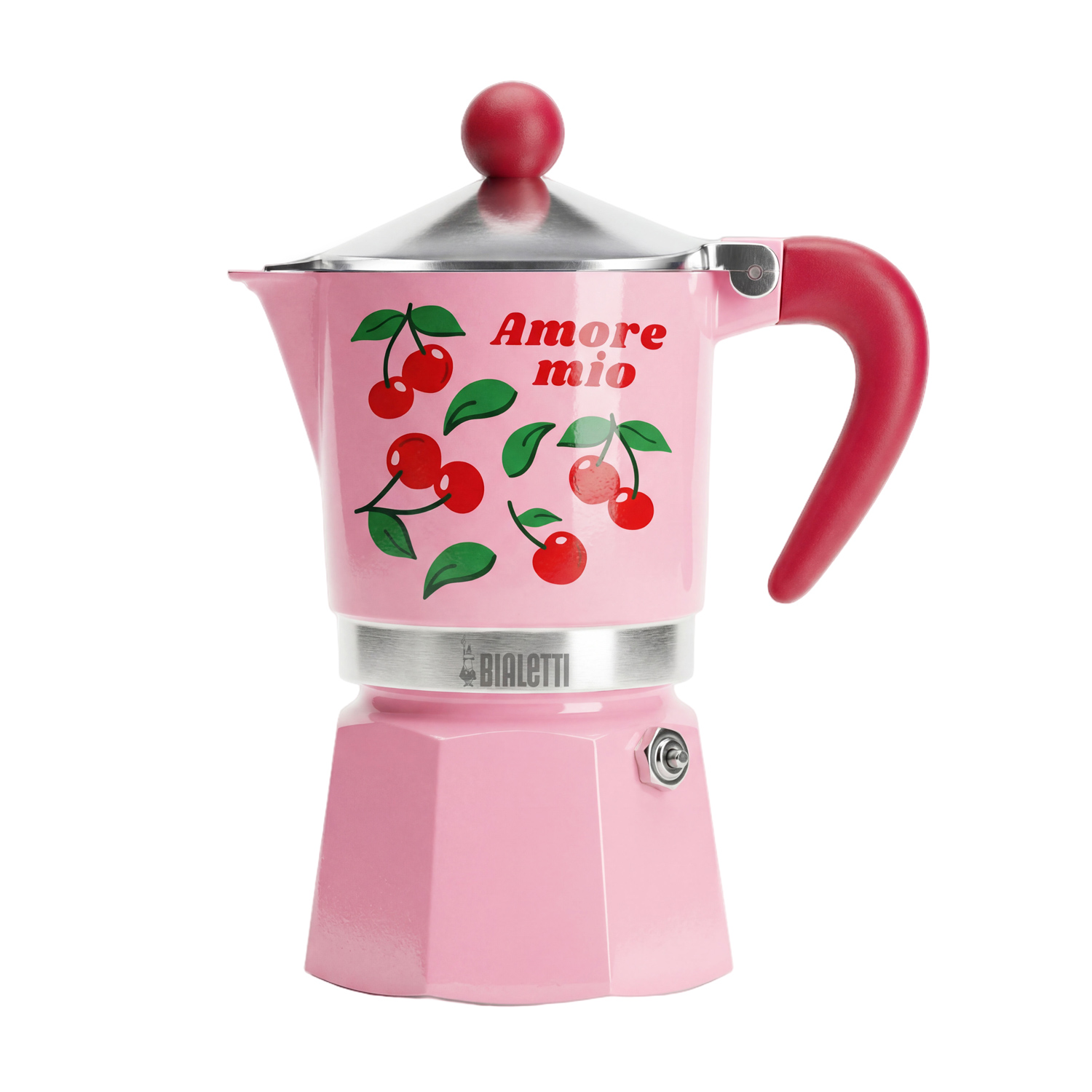 Bialetti - kawiarka Rainbow 3tz Fruit Vibes - Różowa