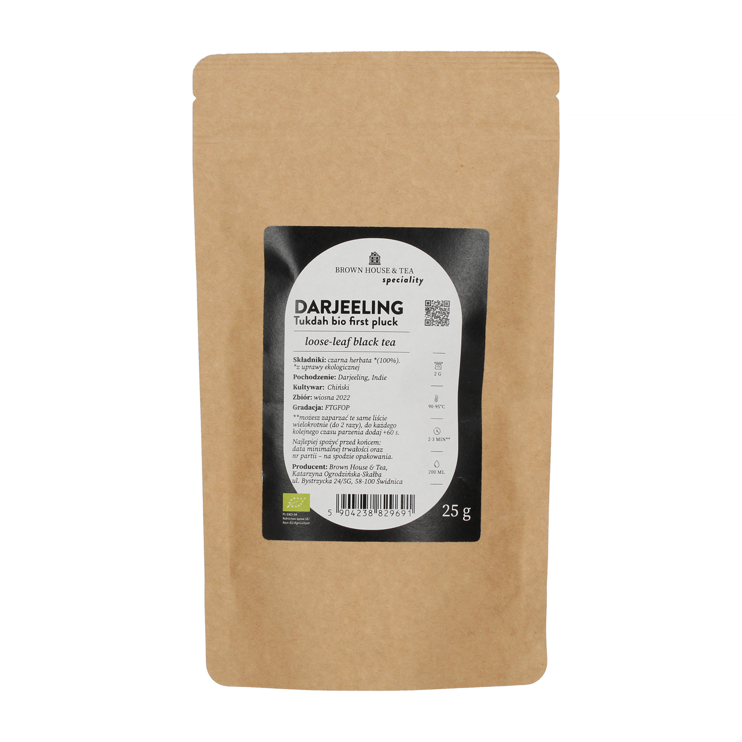 Brown House & Tea - Darjeeling Tukdah Bio First Pluck - Herbata sypana 25g