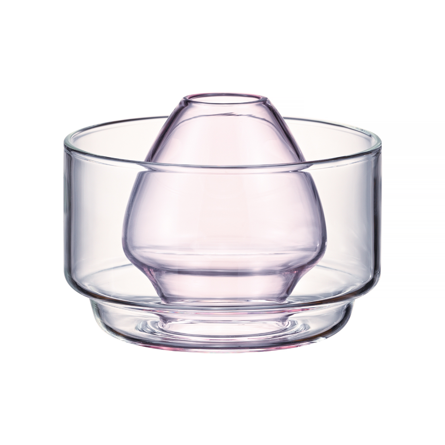 Hario - miseczka do matchy z podstawką na mieszadło 100ml - różowa