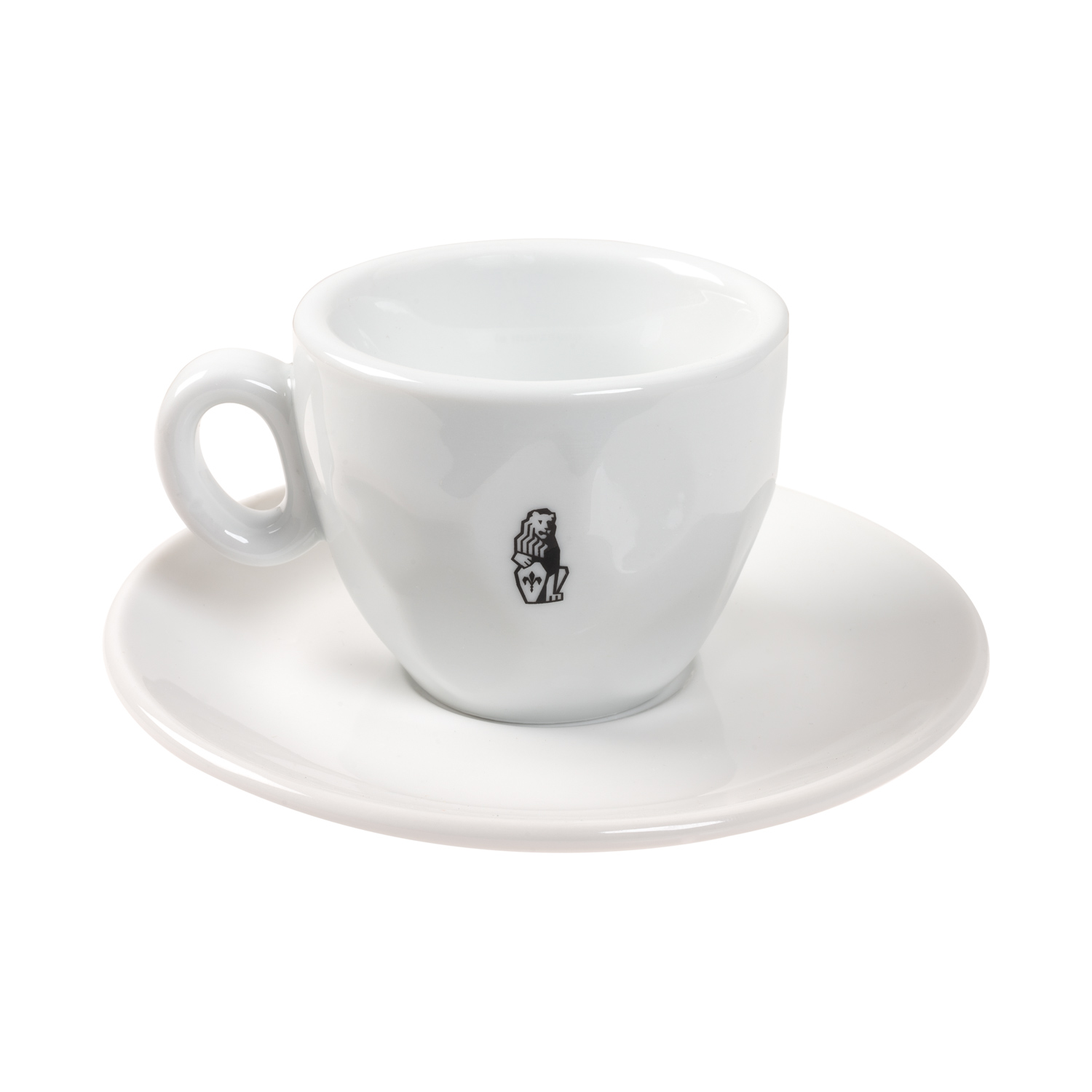 La Marzocco - zestaw 6 filiżanek ze spodkami do espresso Lion 65 ml- biały