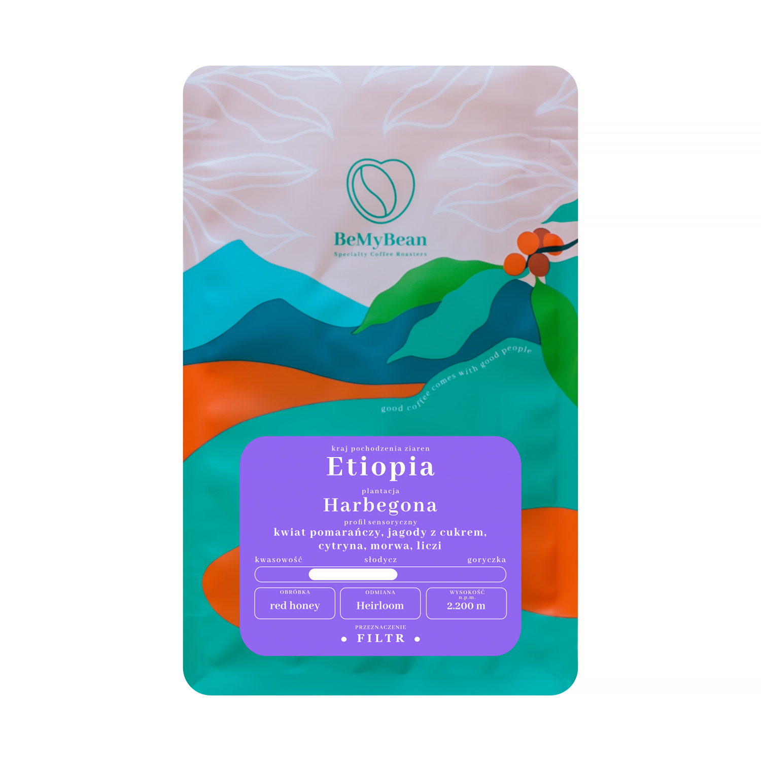 BeMyBean - kawa ziarnista Etiopia Harbegona Red Honey Filter 250 g