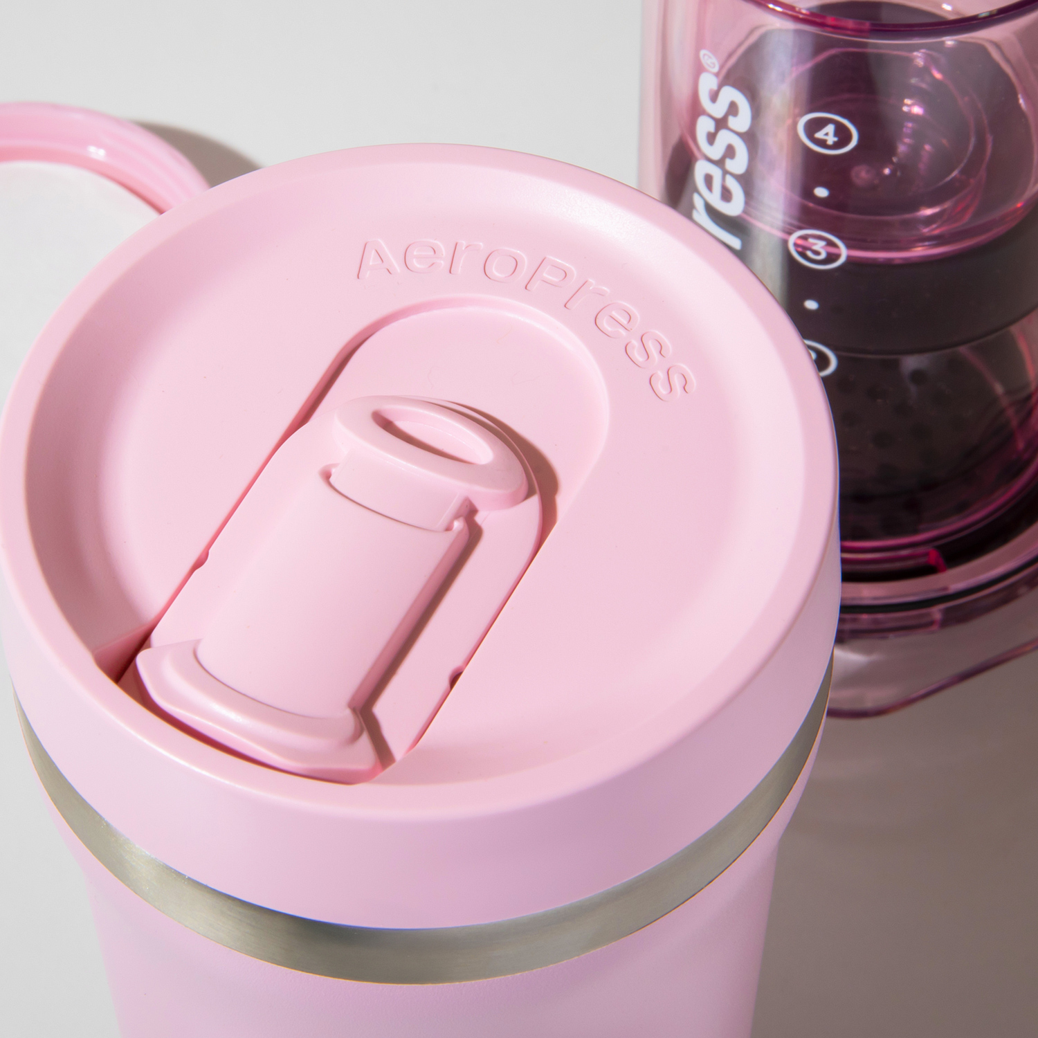 AeroPress Go Plus Coffee Maker Pink