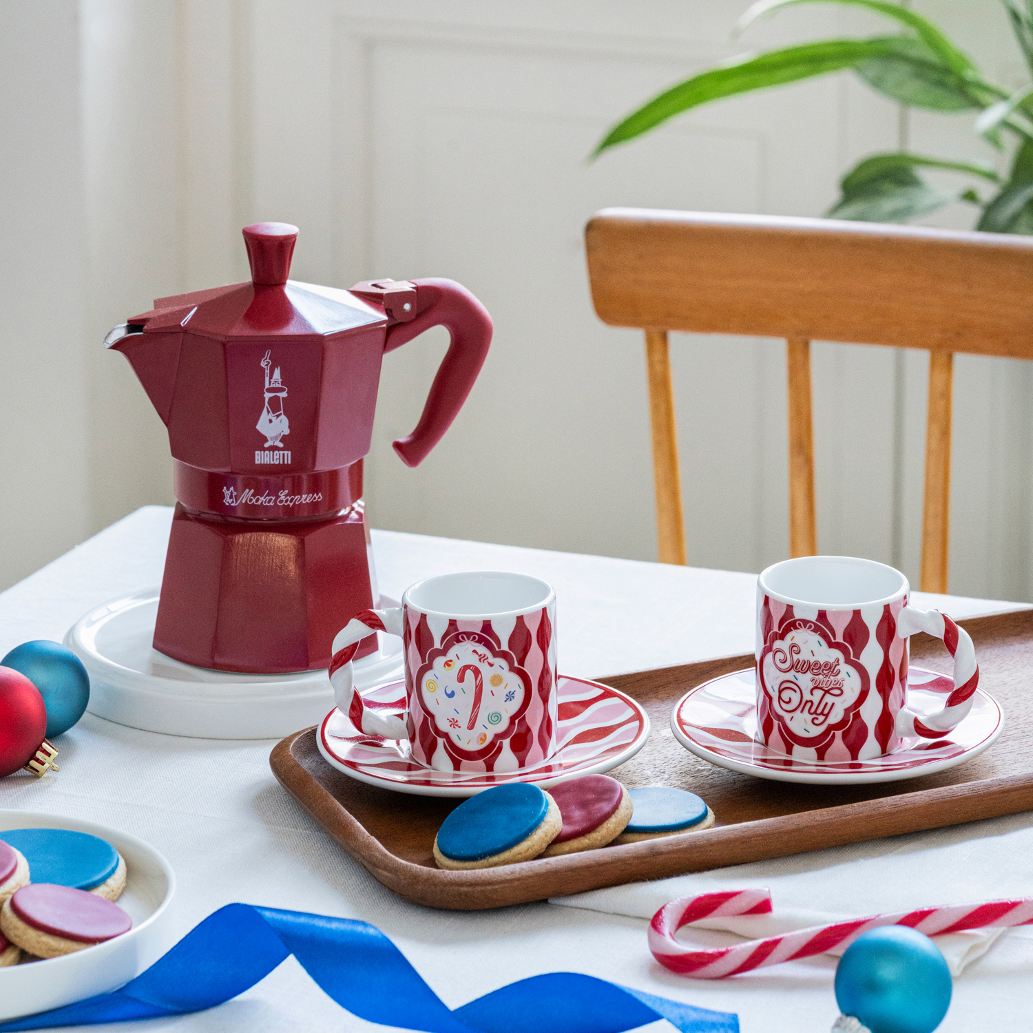 Bialetti - Set Moka Express 3tz + 2 Candyland cups and saucers