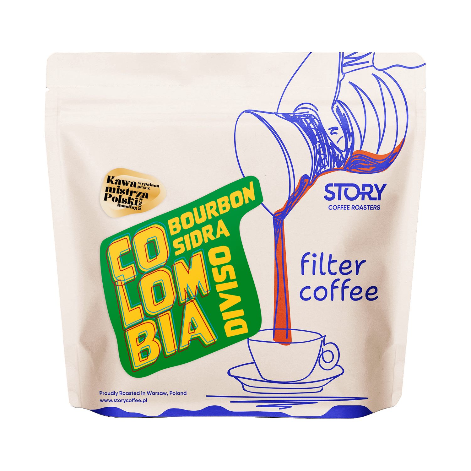 Story Coffee Roasters - kawa ziarnista Kolumbia Diviso Adrian Lasso Bourbon Sidra Filter 200 g