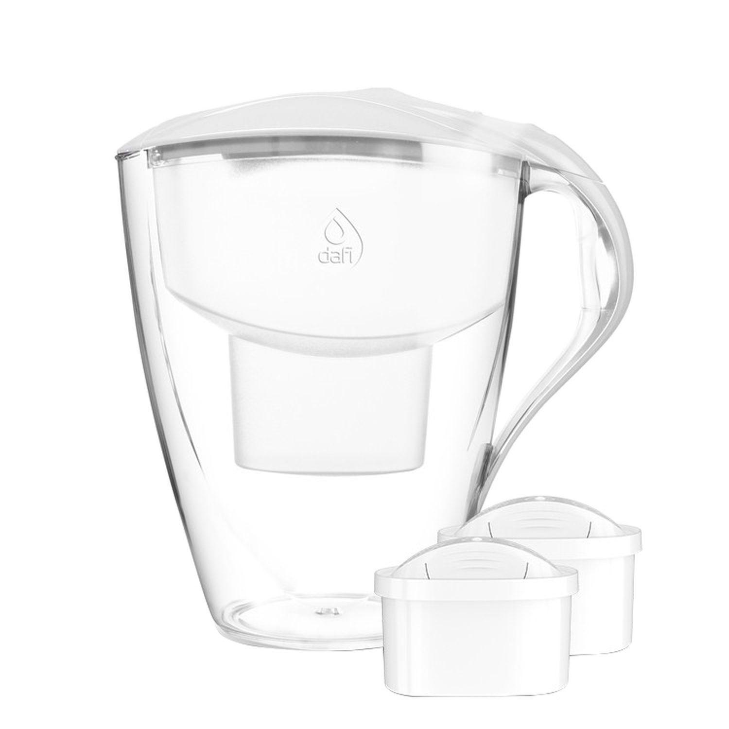 Dafi - Omega 4l Water Pitcher + 2 Unimax Filters - White
