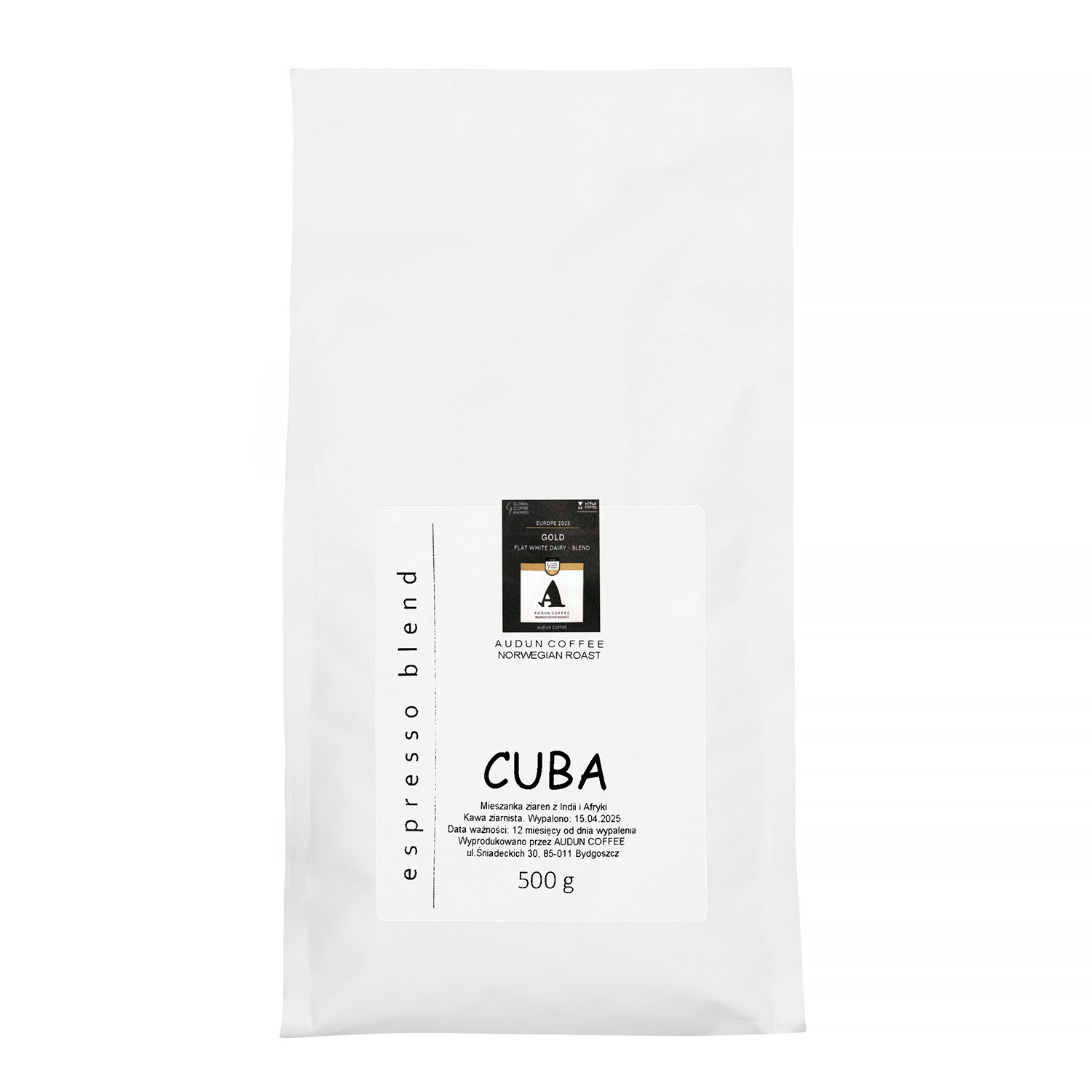 Audun Coffee - kawa ziarnista Cuba Espresso Blend 500 g