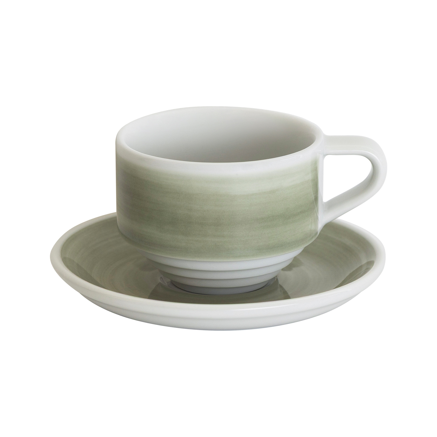 Loveramics Deco - 165ml Flat White cup and saucer - Grey
