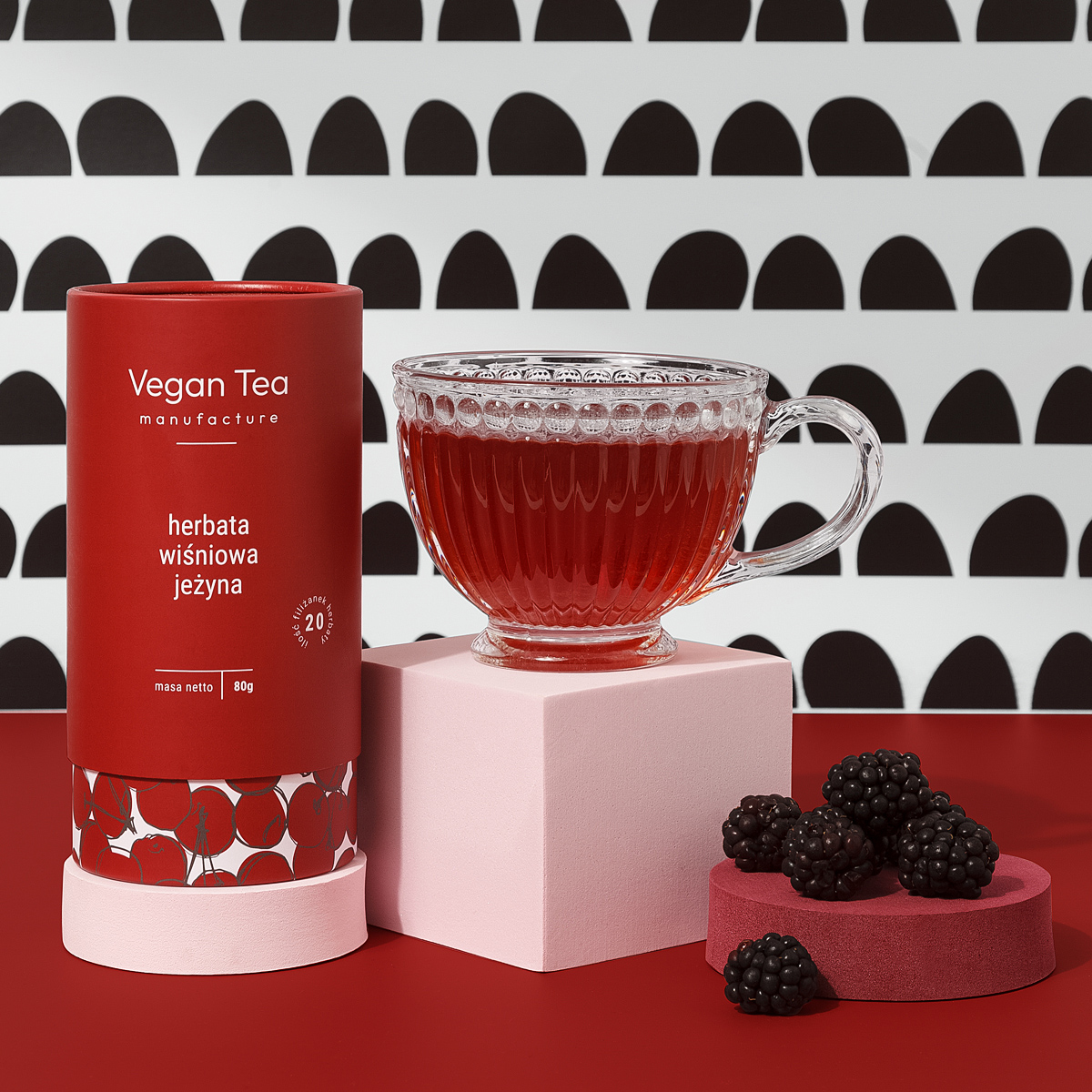 Vegan Tea - czarna herbata sypana Wiśniowa Jeżyna 80 g