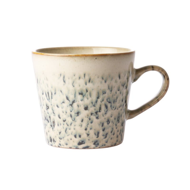 HKliving - 70s Cappuccino Ceramic Mug Hail 300ml