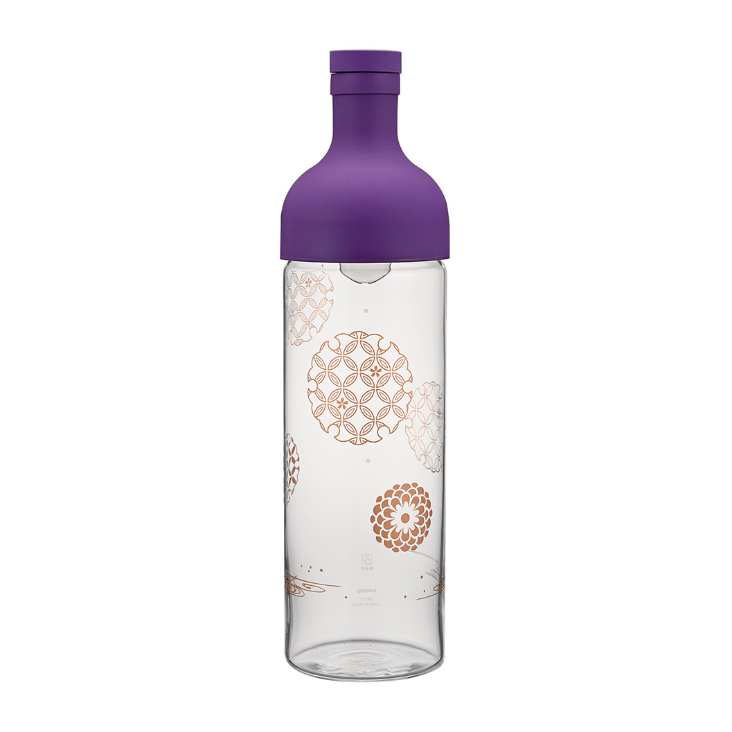 Hario - butelka szklana z filtrem Cold Brew Aya shippo 750ml - fioletowa