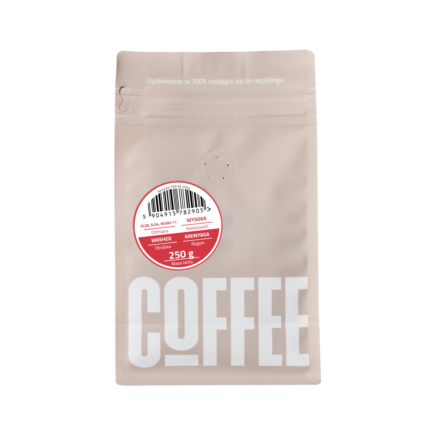 COFFEELAB - kawa ziarnista Kenia Kiri TOP AA Washed Filter 250 g