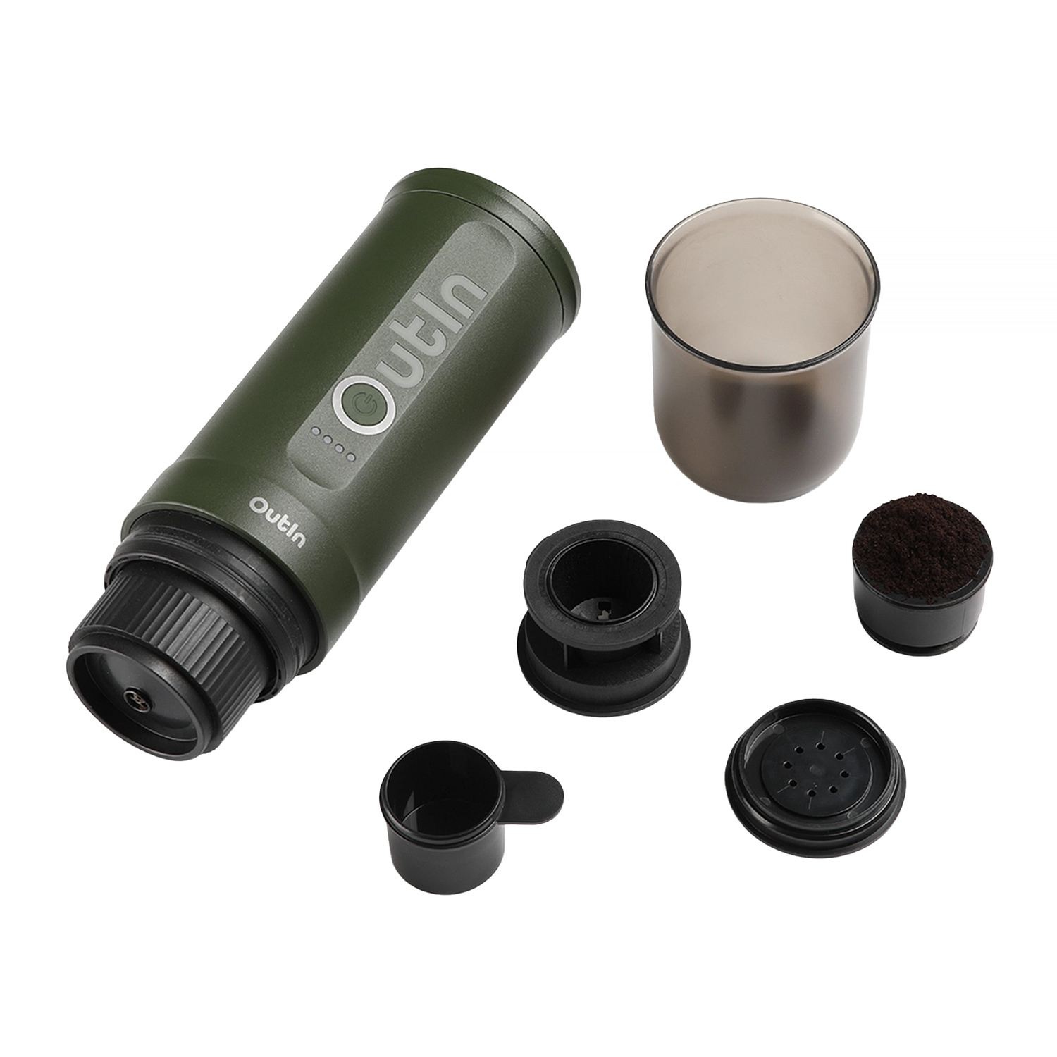 Outin - Nano Espresso Maker - Przenośny ekspres Forest Green