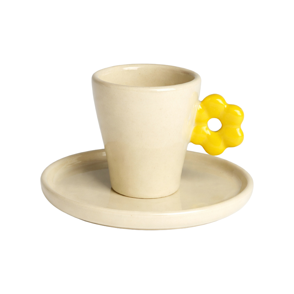 Ceramics 36 - Filiżanka i spodek Bloom żółty