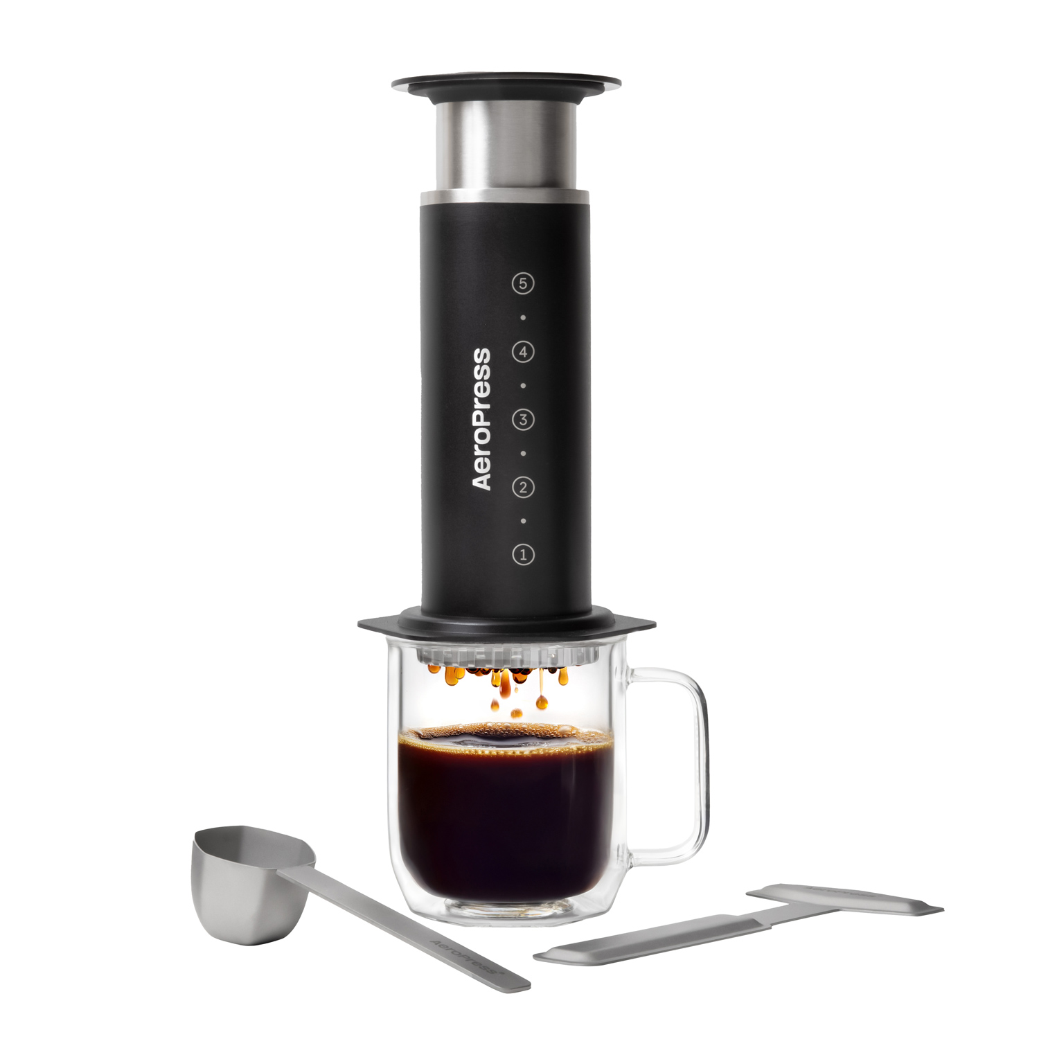 Aeropress - Zaparzacz do kawy Steel czarny