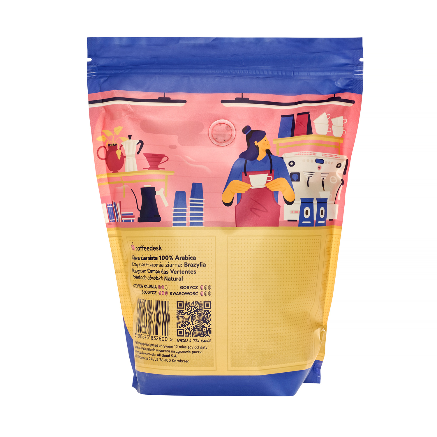 Coffeedesk Esko Barista - kawa ziarnista Brazylia Campo das Vertentes Espresso 1 kg