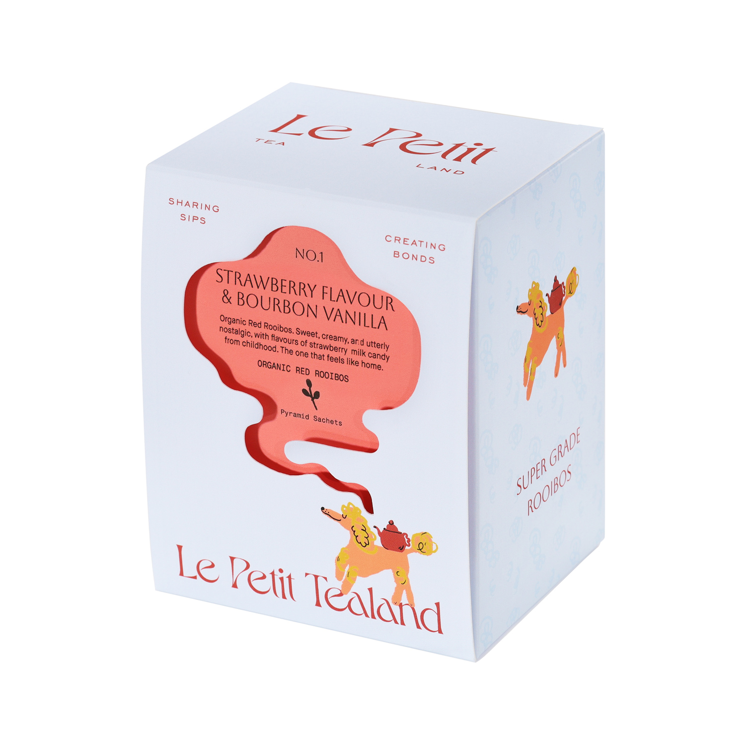 Le Petit Tealand - herbatka rooibos o smaku waniliowo-truskawkowym z płatkami bławatka EKO 36 g