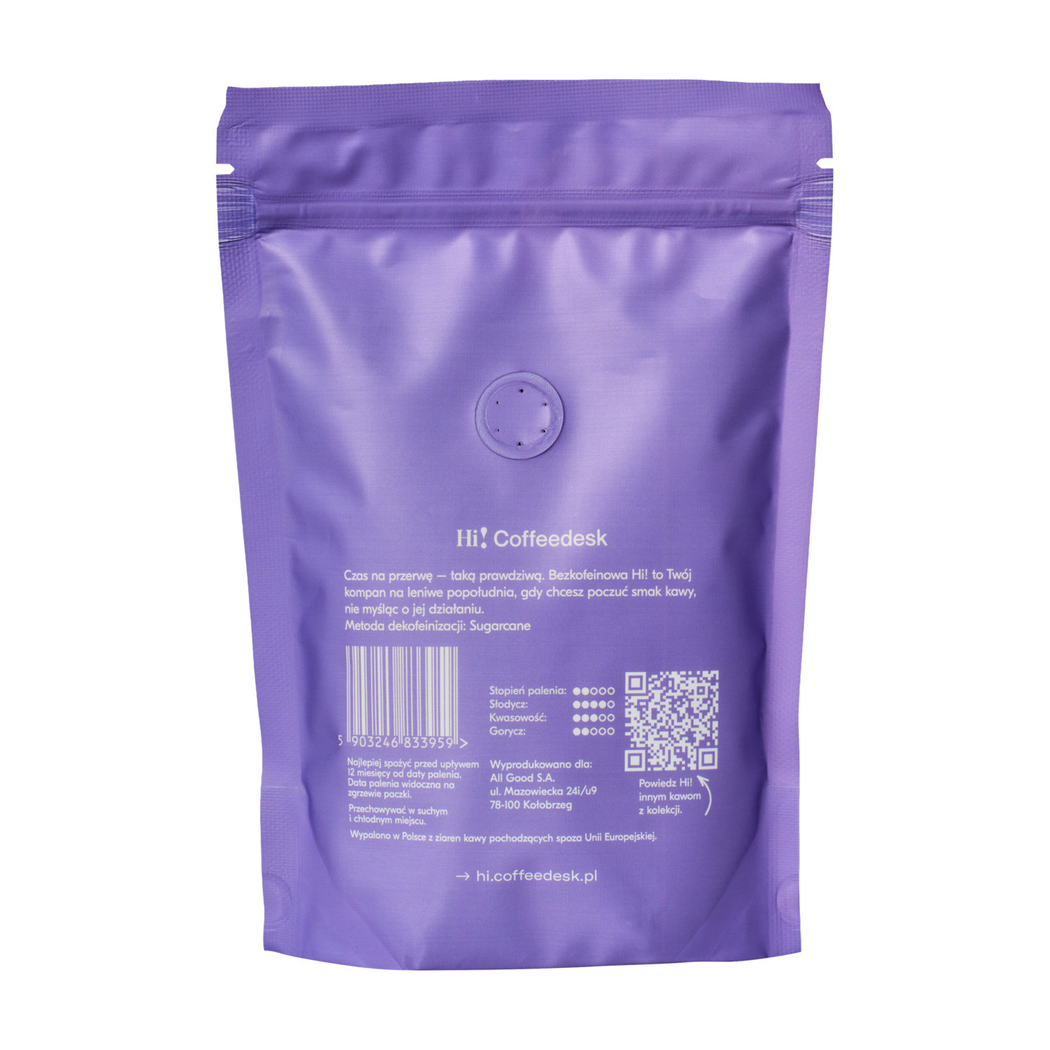 Hi! Coffeedesk - kawa ziarnista bezkofeinowa Lazy Boy Decaf Omniroast 250 g