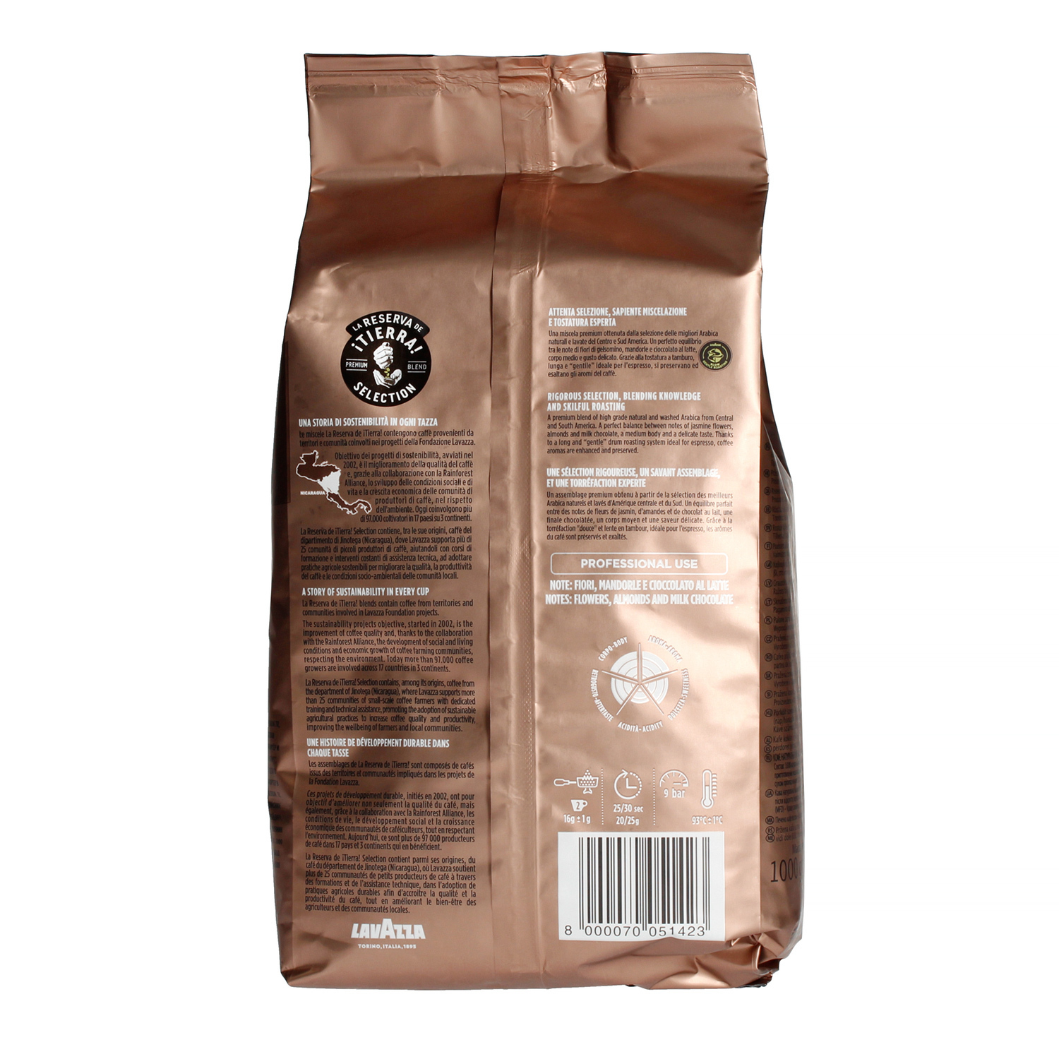 Lavazza Tierra Selection Espresso 100% Arabica 1kg