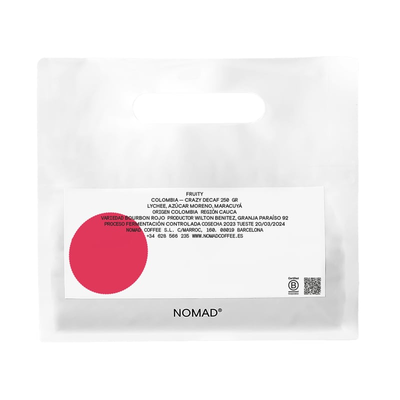 Nomad Coffee - Kolumbia Crazy Culturing Filter - Bezkofeinowa 250g