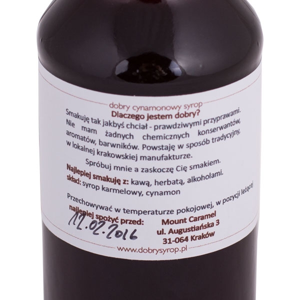 Mount Caramel Dobry Syrop - Cynamon 200 ml