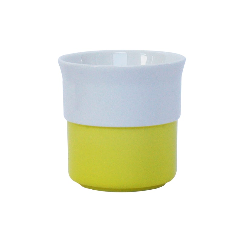 April - Kubek ceramiczny 200ml biało-żółty