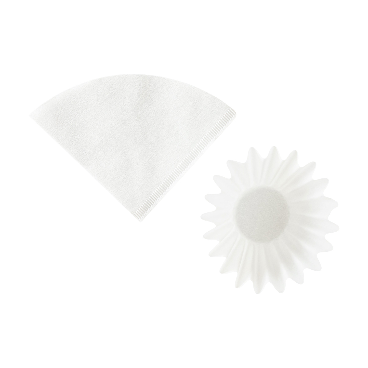 ORIGAMI - Set of Paper Filters M + Paper Filters M with a flat bottom 2-4 fil. 100 Pieces