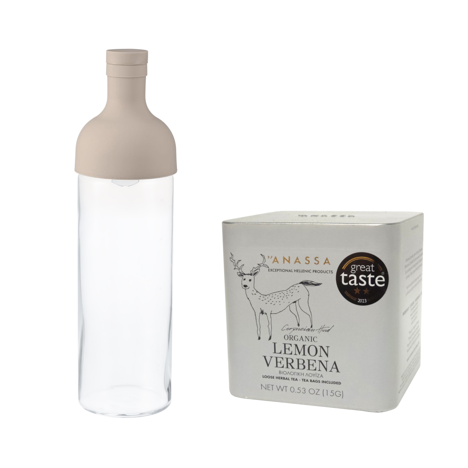 Zestaw Butelka Cold Brew Hario 750 ml + herbatka Anassa Organic Lemon Verbena 15 g