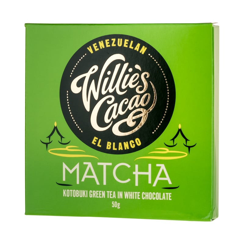 Willie's Cacao - Kotobuki Green Tea in White Chocolate 50g