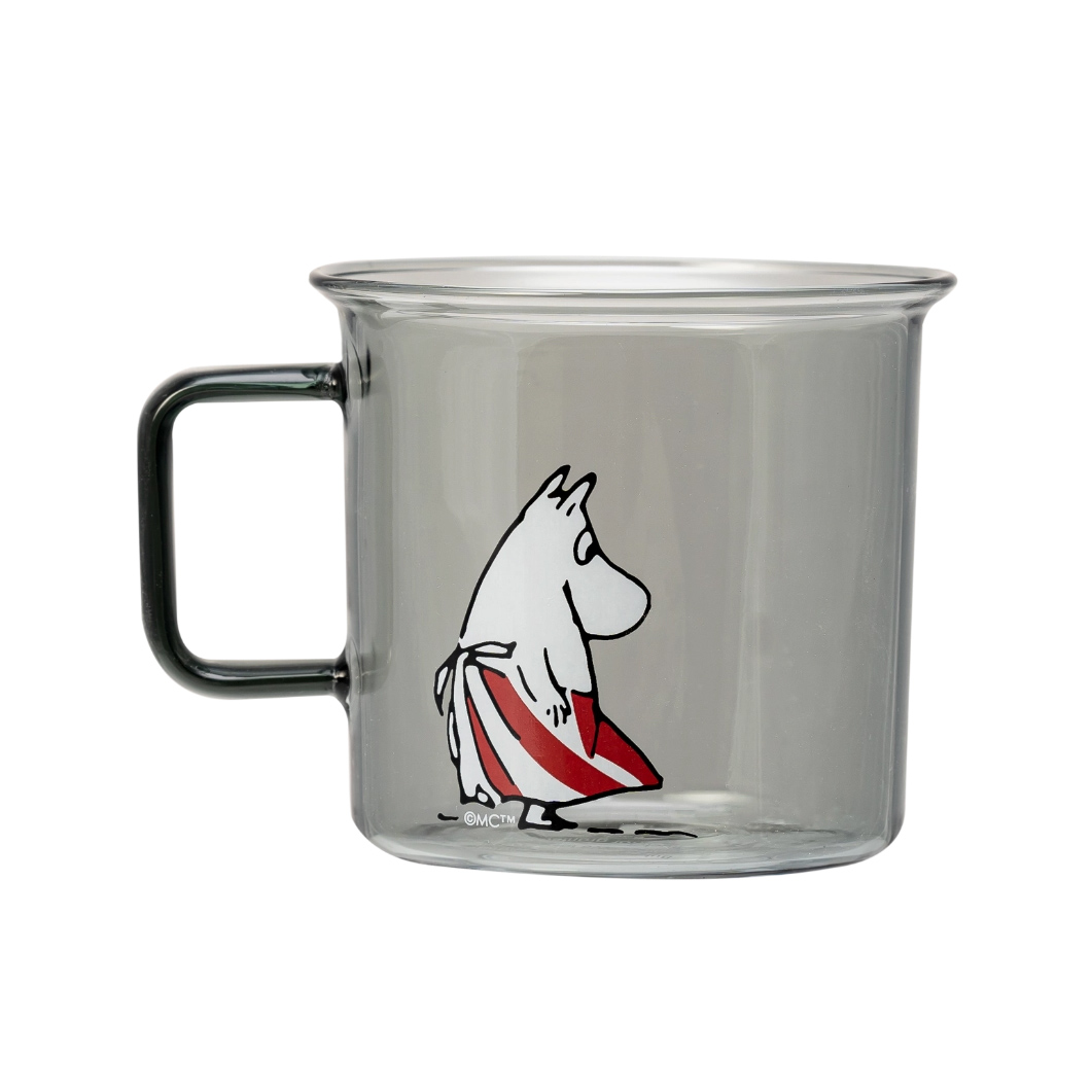 Moomin - Moominmamma Glass Mug 350ml Grey