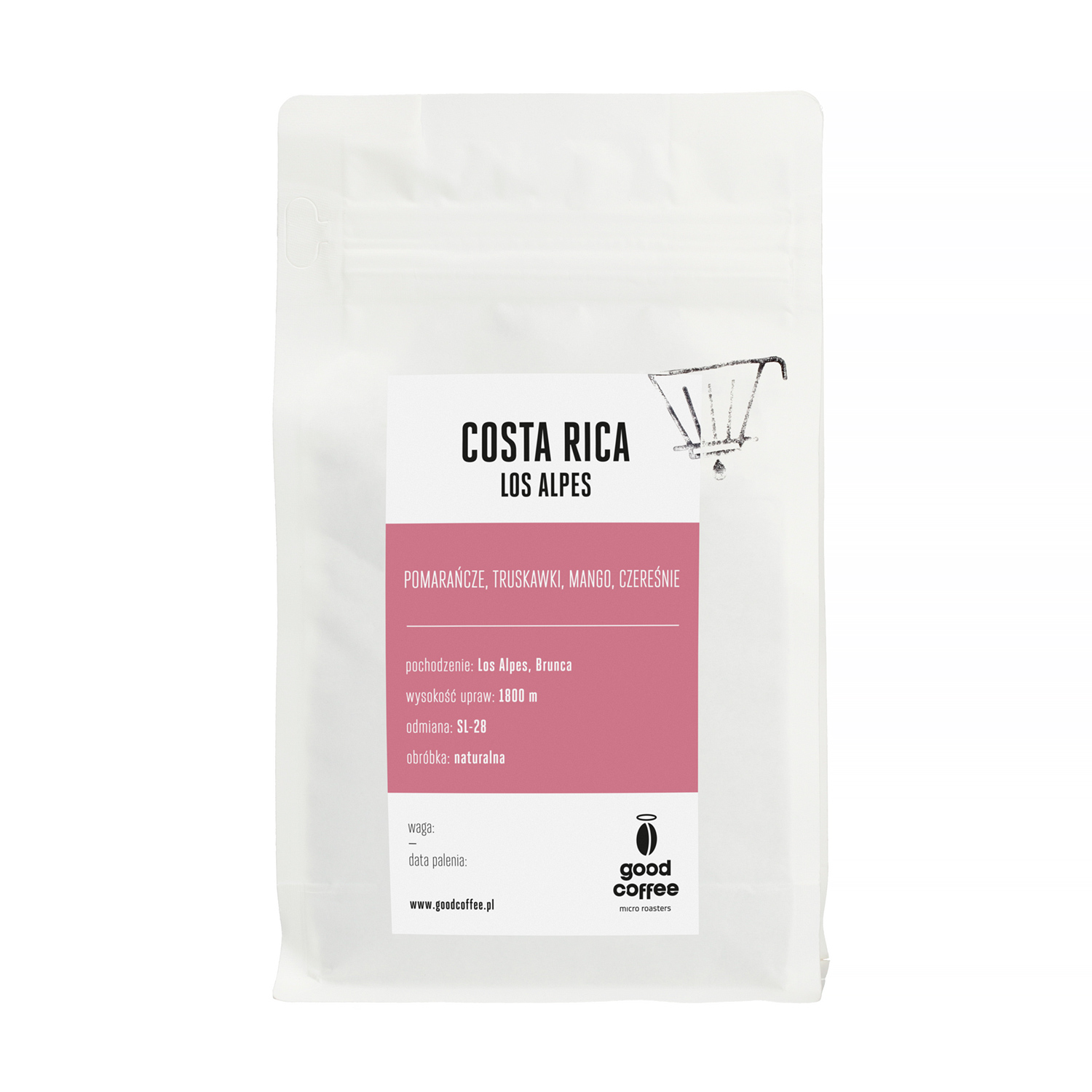 Good Coffee - kawa ziarnista Kostaryka Los Alpes Natural Filter 250 g