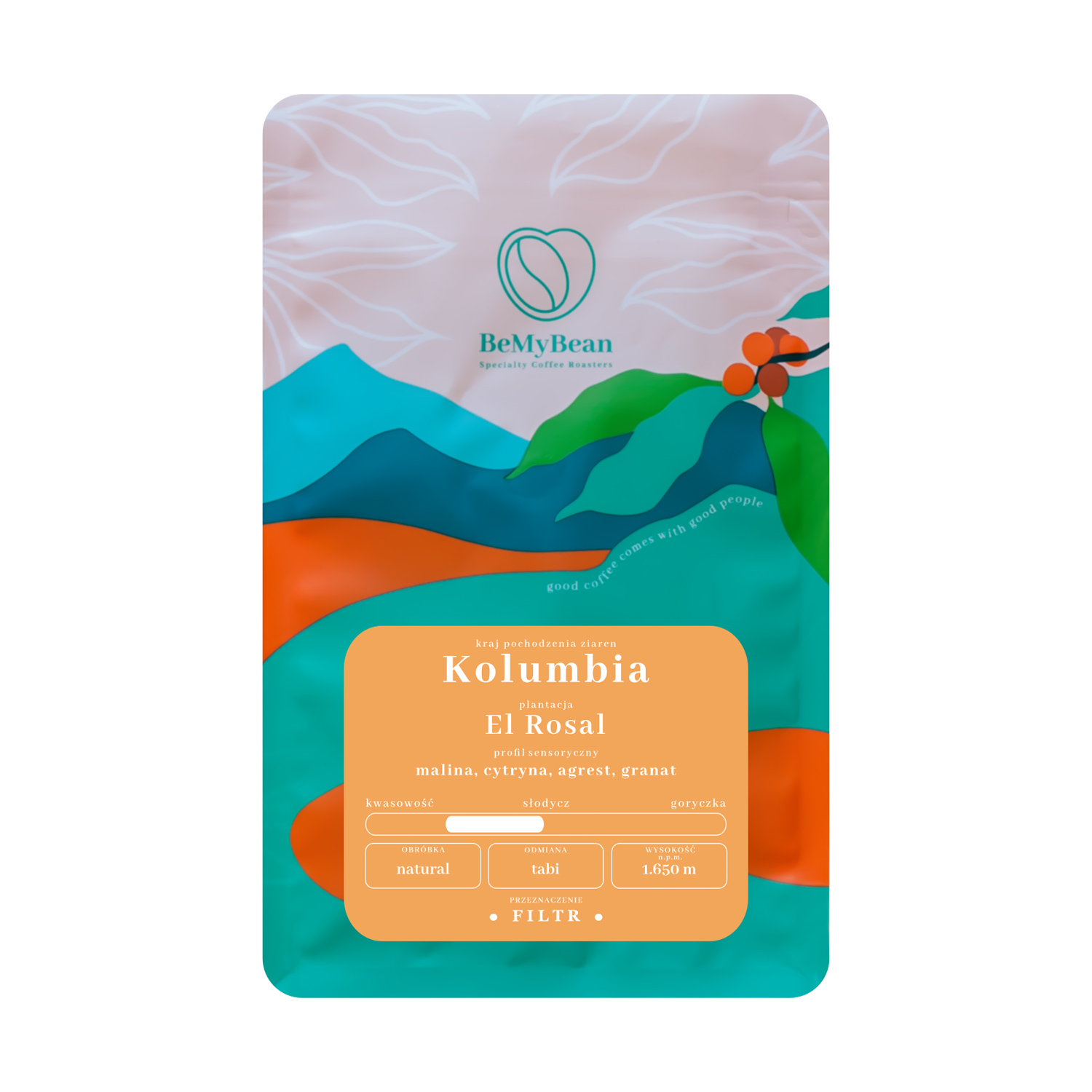 BeMyBean - kawa ziarnista Kolumbia El Rosal Natural Filter 250 g